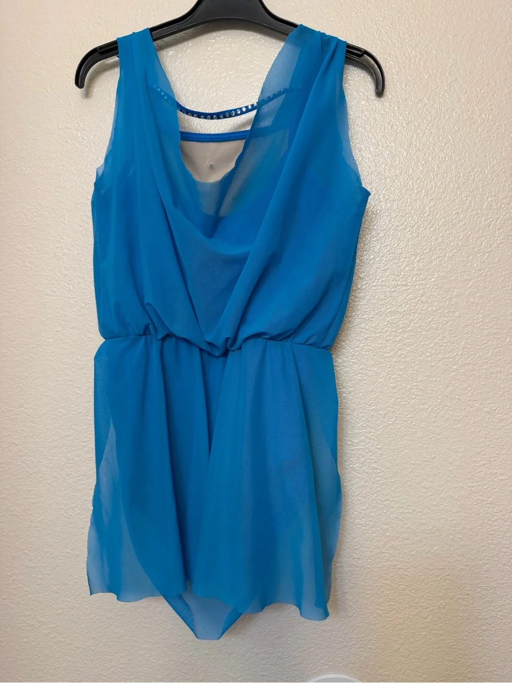 WEISSMAN Balera Dance costume blue custom illusion lyrical Dress D12770 LC child